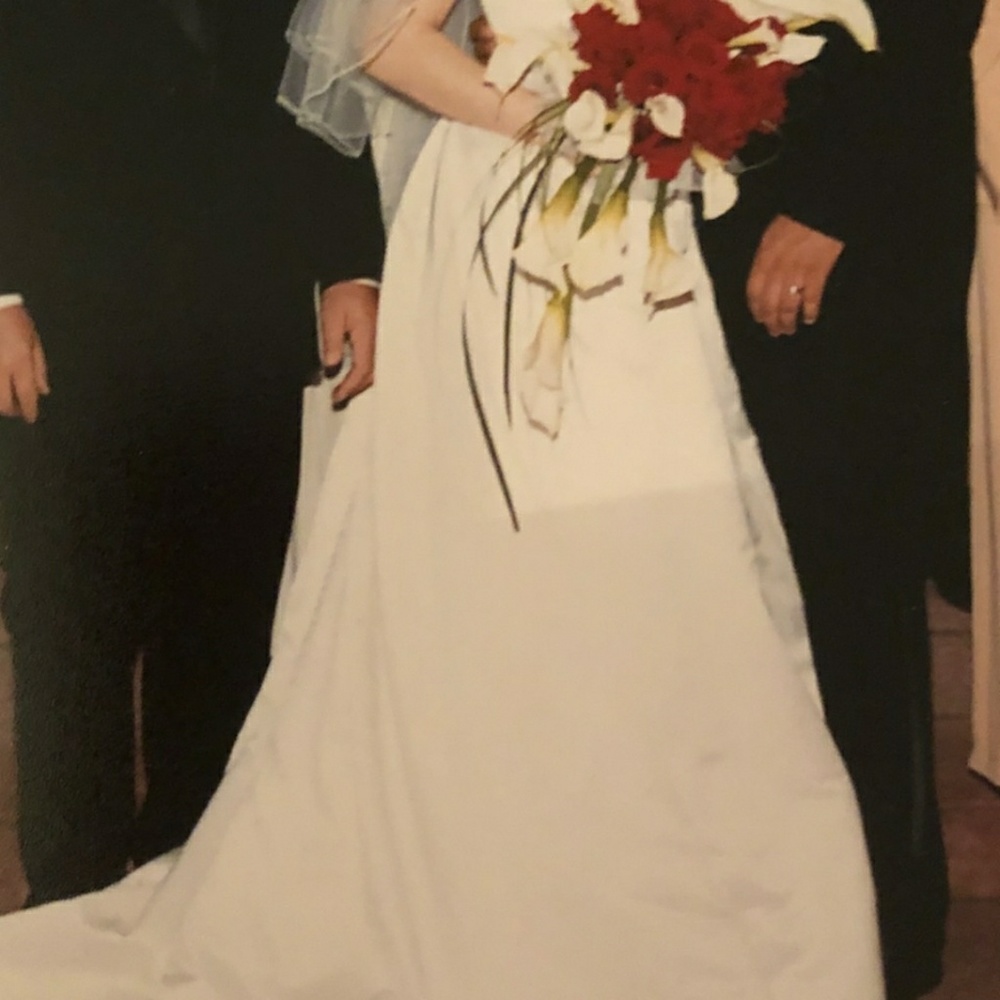 Alvina Valenta satin wedding dress
